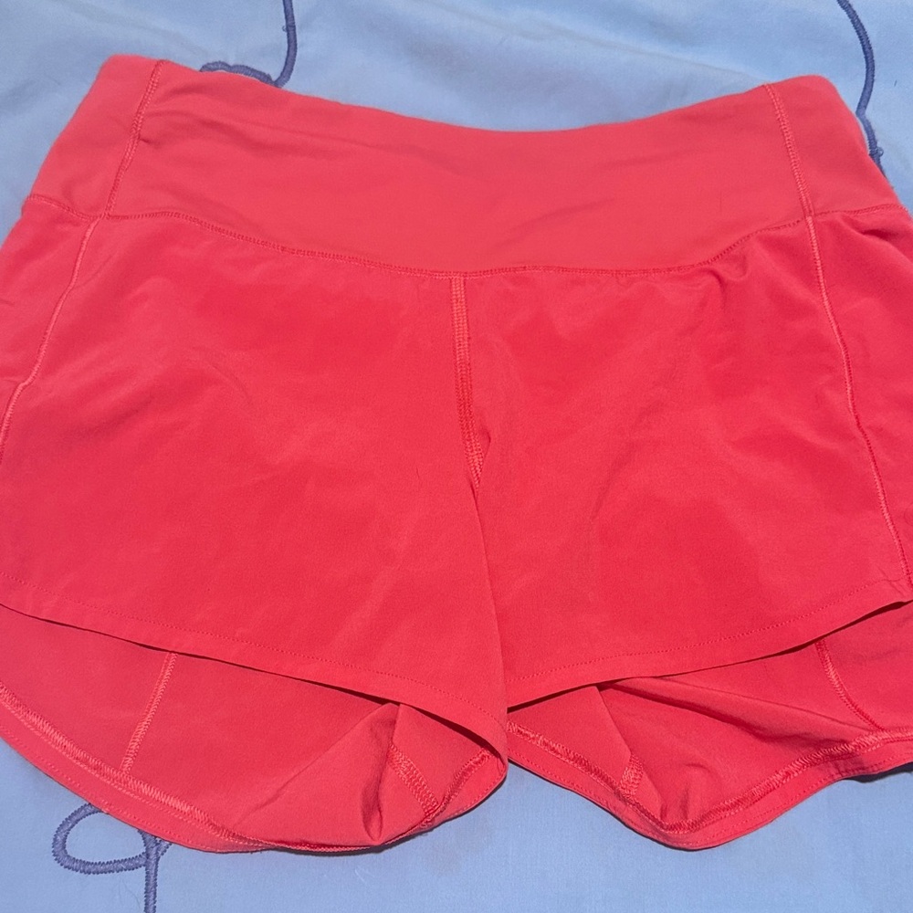 lululemon athletica speed up Coral Pink Athletic Shorts